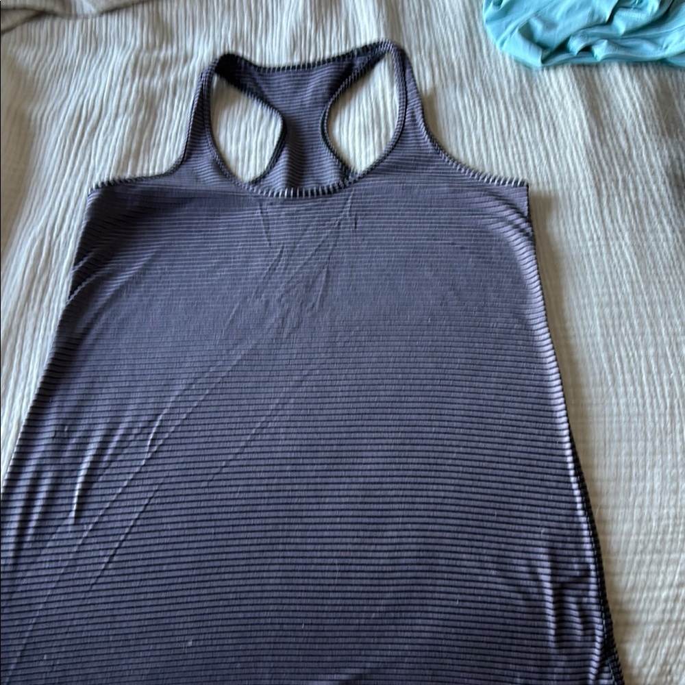lululemon athletica Gray Fitted Backless Tank Top